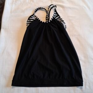 Athleta XS women black hidden agenda yoga tank top